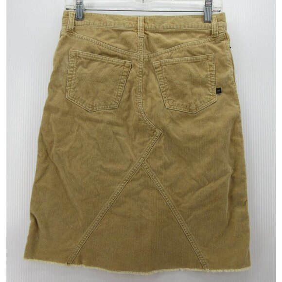 VINTAGE Abercrombie & Fitch Skirt 2 Corduroy A-Line Raw Hem Y2K - Picture 5 of 8